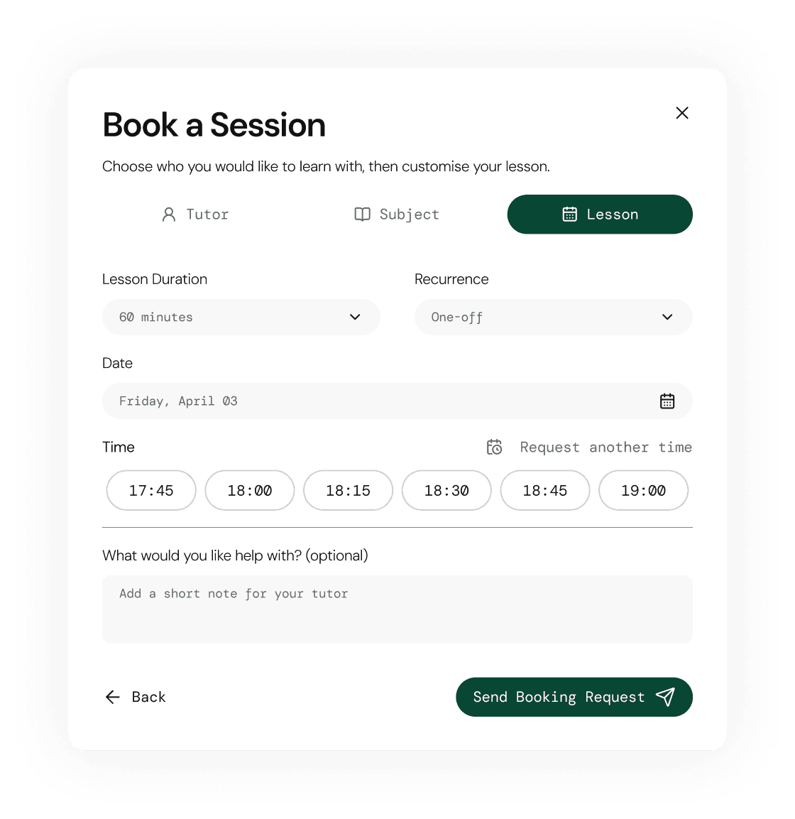 Book a session